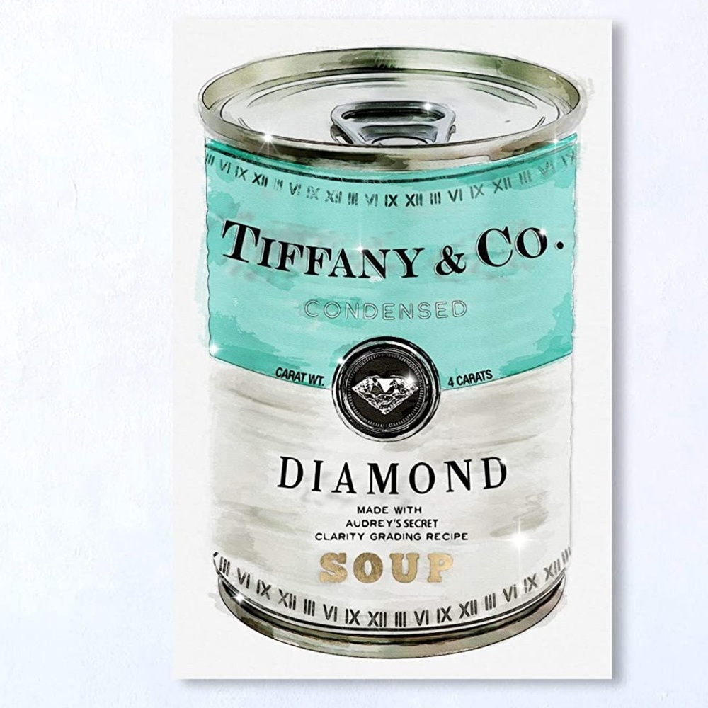 Blue Soup Can Canvas Print